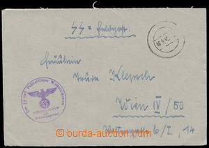 178702 - 1942 SS FELDPOST  dopis do Vídně, němé podací raz., kru