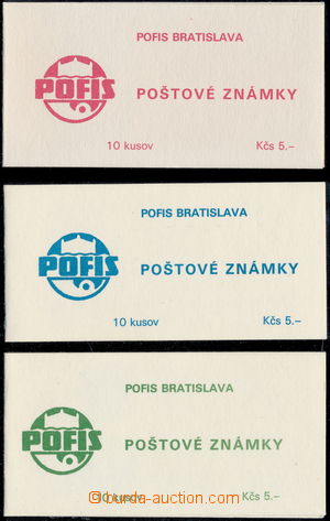 178721 - 1983 ZS16-18, Pofis Bratislava 5Kčs red, blue and green, co