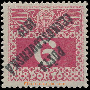 178749 -  Pof.67Pp, Large numerals 2h brown-red 6h, inverted overprin