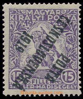 178764 -  Pof.97Pp, 15+2f violet, inverted overprint, type I.; exp. V