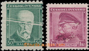 178774 - 1930-35 Pof.258, 303, TGM 50h zelená se šikmou složkou, s