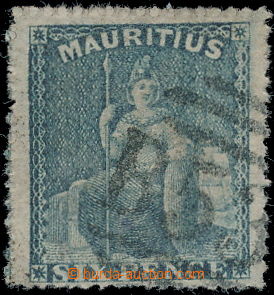 178820 - 1862 SG.54, Britannia 1Sh (Perkins Bacon) břidlicově modr