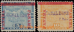 178833 - 1904 SPRÁVA USA  Sc.2, 3, 5C modrá a 10C žlutá, ruční 