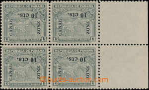 178840 - 1911 SPRÁVA USA  Sc.36a, krajový 4-blok 10C na 13 Centesim