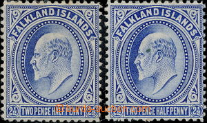 178872 - 1904-12 SG.46aw, 46b, 2x Edvard VII. 2½P: 1x tmavě mod