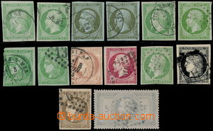 178875 - 1853-71 comp. of 14 stamps Napoleon III. and Ceres, i.a. Mi.