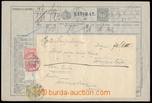 178880 - 1917 SLOVENSKÉ ÚZEMÍ  celinový blanket telegramu 2f boha