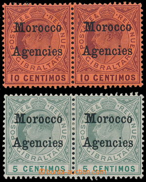 178934 - 1905-1906 BRITISH POST OFFICE SG.24, 24b; 25, 25b, pairs Edw