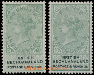 178938 - 1888 SG.17, 18, Victoria 2Sh6P and 5Sh green / black; cat. &