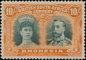 178949 - 1910-1913 SG.164, Double Head 10Sh modrozelená / oranžová
