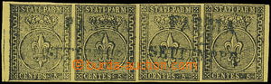 178986 - 1852 Sass.1, Znak, 5C žlutá, vodorovná 4-páska, pěkný 