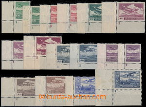 179014 -  Pof.L7-15, III. air issue, selection of 16 pcs of corner pi