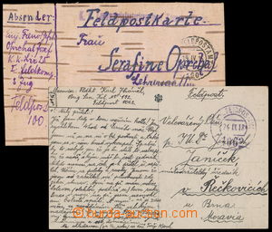 179038 - 1915-18 postcard without franking addressed to to Řečkovic