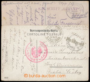 179041 - 1915-18 S.M.S. SZIGETVÁR  red double-circle military unit p