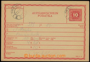 179046 - 1919 CPŘ11a, Austrian mailing card Mi.TA63 as Czechosl. for