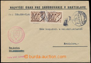 179050 - 1942 úřední dopis v místě, poštovné hrazeno adresáte