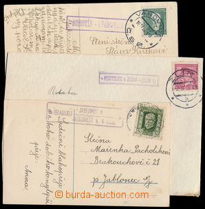 179051 - 1926-35 comp. 3 pcs of entires with cancel. various postal-a