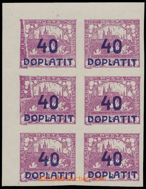 179082 - 1922 Pof.DL18VV, Výpořební Hradčany 40/3h fialová, lev