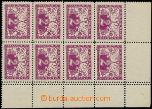 179107 -  Pof.S1, Spěšná 2h fialová, rohový 8-blok s dvojitou pr