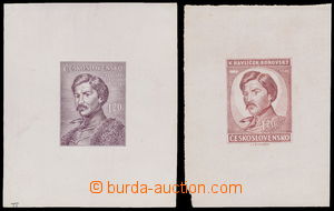179177 - 1946 PLATE PROOF  comp. 2 pcs of refused stamp designes Pof.