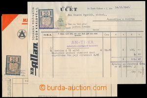 179230 - 1940-42 Maxa J2, comp. of 2 various invoices with mounted Bo