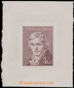 179308 - 1949 PLATE PROOF  refused design/sketch on/for stamp J. Mali