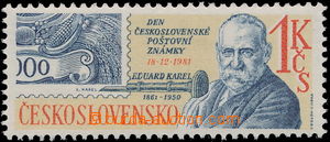 179317 - 1981 Pof.2518yb, Den známky 1Kčs, papír fl2, kus s část