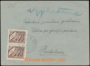 179329 - 1946 provisional usage postage-due stamp. as postage in Slov