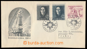 179383 - 1947 ministerial FDC M 3/47, Lidice, on reverse No. 273, sen
