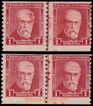 179504 - 1930 Pof.260A, coil- T. G. Masaryk 1CZK red, two horiz. pair