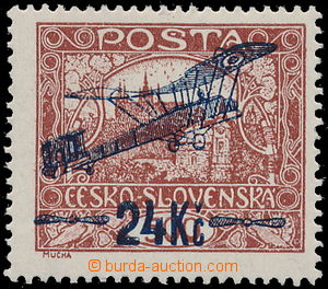 179612 -  Pof.L2B, I. provisional air mail stmp. 24Kč/500h, comb per