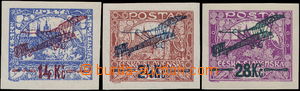 179616 -  Pof.L1-L3, I. provisional air mail stmp., complete set, goo