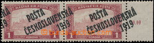 179692 -  Pof.114, Parlament 1K červená, vodorovná 2-páska s okra