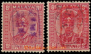 179769 - 1942 PAHANG - Japonská okupace, SG.J180a, J180b, Sultan Abu