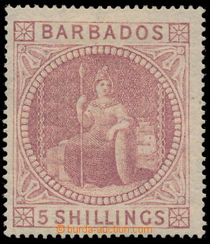179796 - 1873 SG.64, Britannia 5Sh matně růžová; skvělý exempl