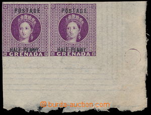 179797 - 1881 SG.21a, imperforated pair of Victoria Chalon Head, POST