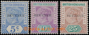 179798 - 1899 SG.66a, 67a, 68a, Victoria 5C, 10C, 25C, REVENUE, all p