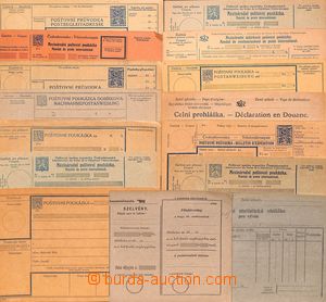 179934 - 1925 sestava 15ks poštovních formulářů, většina z r. 