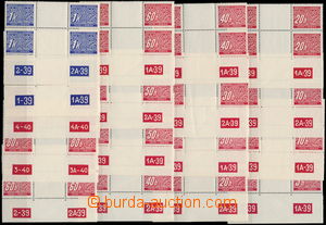179982 - 1939 Pof.DL1-14, Postage due stmp 5h-20K, selection of 2-sta