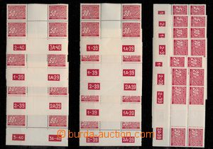 179998 - 1939 Pof.DL1-14, Postage due stmp 5h-20K, selection of 2-sta