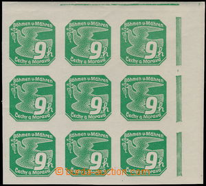 180002 - 1939 Pof.NV4, Novinové I. vydání 9h zelená, pravý horn