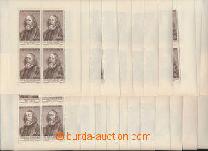 180004 - 1957 Pof.PL930, Comenius 60h, selection of 22 pcs of PB, all