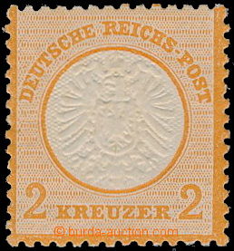 180027 - 1872 Mi.24, Znak - Velký štít 2Kr oranžová; bezvadná k