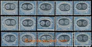 180032 - 1931 Sass.32-46, postage-due 15C/5C-2L/30C, complete set, pe