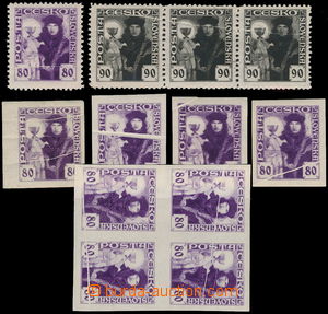 180083 -  Pof.162-163, comp. 12 pcs of with variously big paper creas