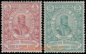 180177 - 1910 Mi.97-98, Garibaldi 5-15C; kompletní série, kat. 450