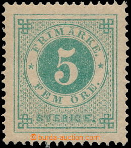 180257 - 1872 Mi.19A, Numerals 5 Ore green; very nice piece with orig