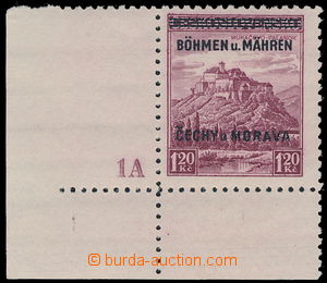 180292 - 1939 Pof.11, Mukačevo 1,20Kč, dolní rohový kus s DČ 1A,