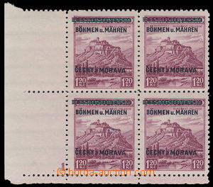 180294 - 1939 Pof.11, Mukačevo 1,20Kč, dolní rohový 4-blok s DČ 