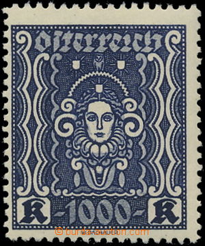 180327 - 1922 Mi.404B, Hlava 1000Kr modrofialová, ŘZ 11½; 1. n
